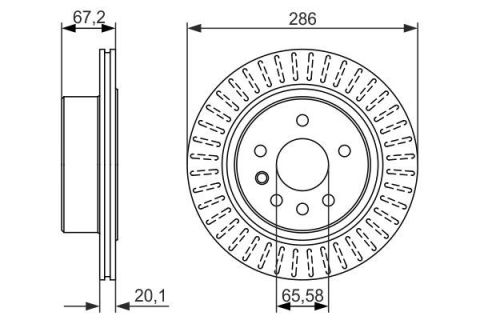FREN DİSKİ. ARKA. 286.0 /20.0-18.0 MM
