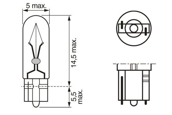 1987302931 AMPUL ECO 12V 1.2W KÜÇÜK DİPSİZ GÖSTERGE DUYSUZ W2x4.6d