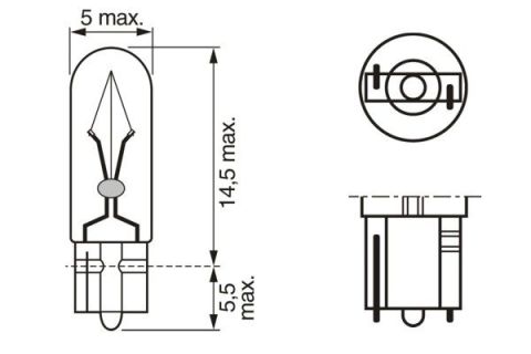 1987302931 AMPUL ECO 12V 1.2W KÜÇÜK DİPSİZ GÖSTERGE DUYSUZ W2x4.6d