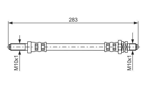 FREN HORTUMU SAĞ; ARKA. 283.00 MM