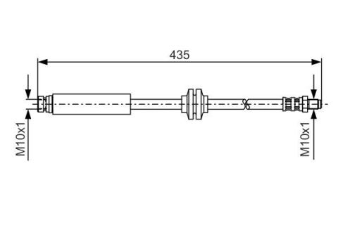 FREN HORTUMU; ARKA. 435.00 MM