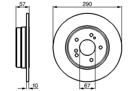 FREN DİSKİ. ARKA. 290 / 10-8.3 MM