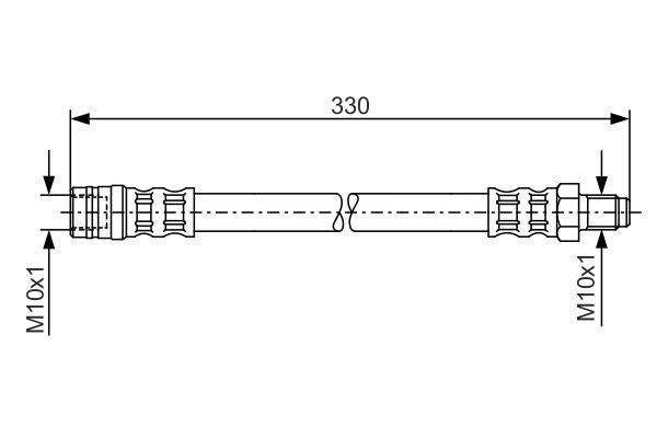 FREN HORTUMU; ARKA. 330.00 MM