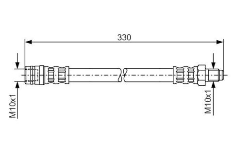FREN HORTUMU; ARKA. 330.00 MM