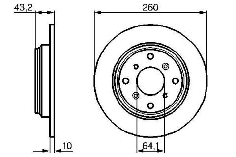 FREN DİSKİ. ARKA. 260 /10-8 MM . CİVATA KİTİ