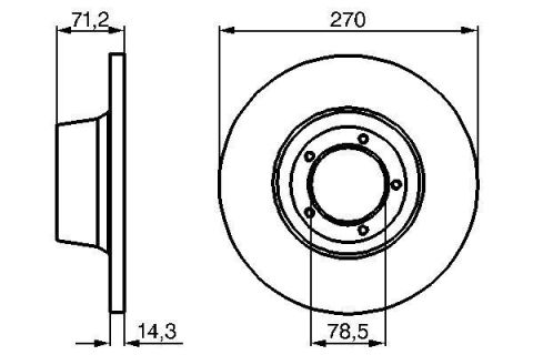 FREN DİSKİ. ARKA. 270 / 14.3-12.9 MM