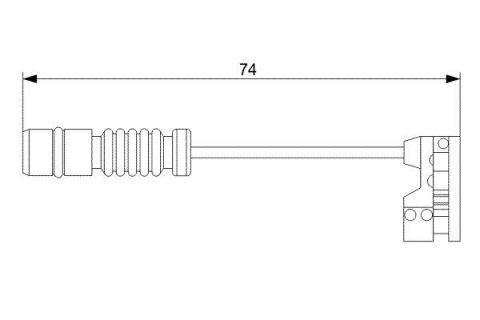 DİSK BALATA İKAZ KABLOSU. ARKA. 74 MM