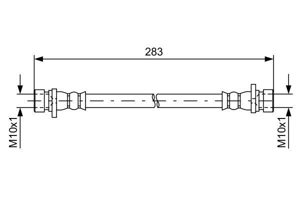 FREN HORTUMU; ARKA. 285.00 MM