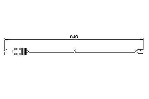 DİSK BALATA İKAZ KABLOSU. ARKA. 840 MM