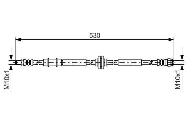 FREN HORTUMU; ÖN. 530.00 MM