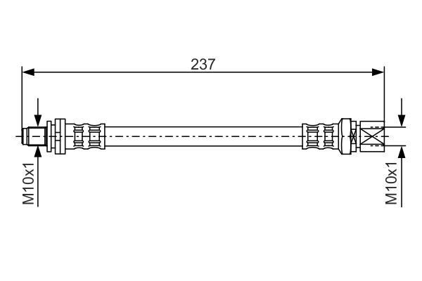 FREN HORTUMU; ARKA. 237.00 MM