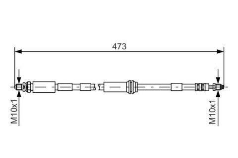 FREN HORTUMU SOL; ÖN. 473.00 MM